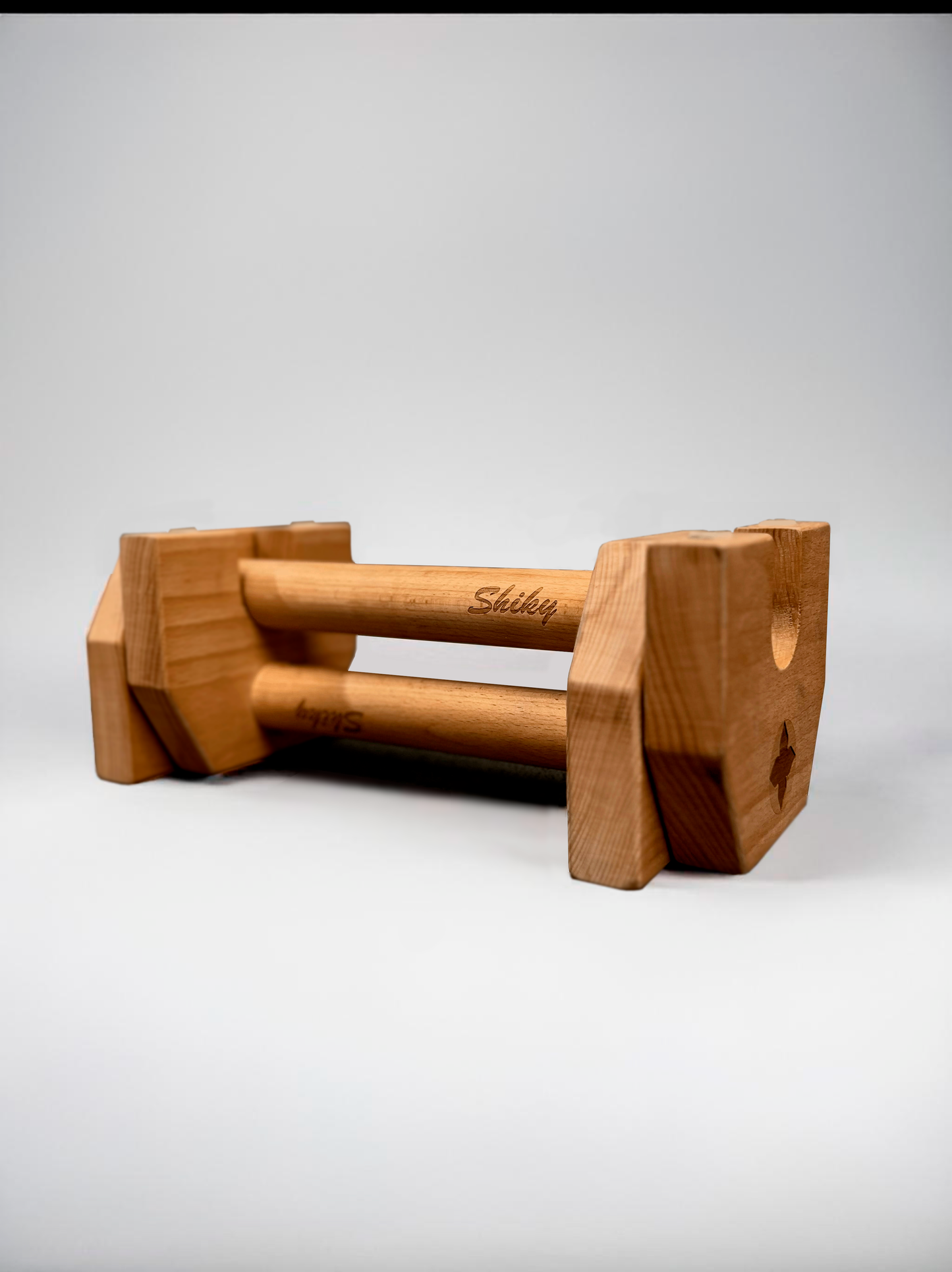 Portable Wooden Parallettes with Magnets